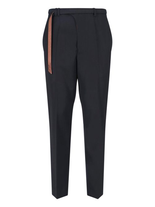 Men's Tailored Wool-Blend Trousers with Stretch