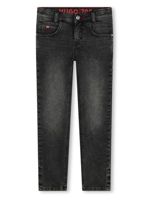 Cotton straight-leg jeans - Black