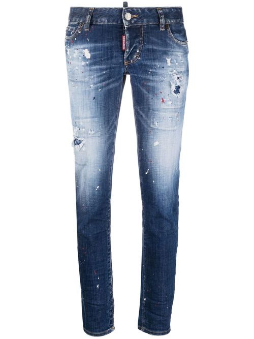 Distressed skinny jeans - Blue