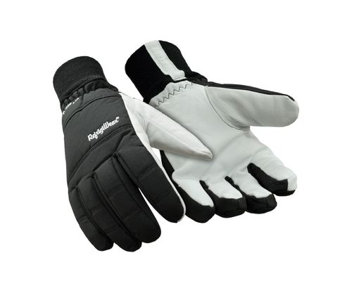 Men's Nylon & Leather Glove - Insulated Work Gloves for Sub-Freezing Temperatures - Black