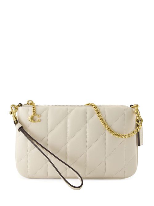Coach quilted leather clutch bag - White