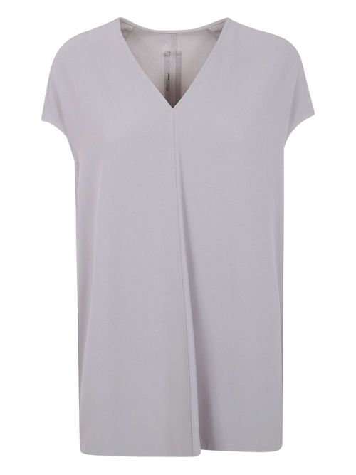 V-neck short-sleeve blouse - Neutrals