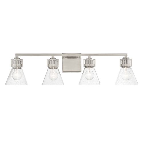 Brushed Nickel Bathroom Vanity Light from the Chatham Square Collection