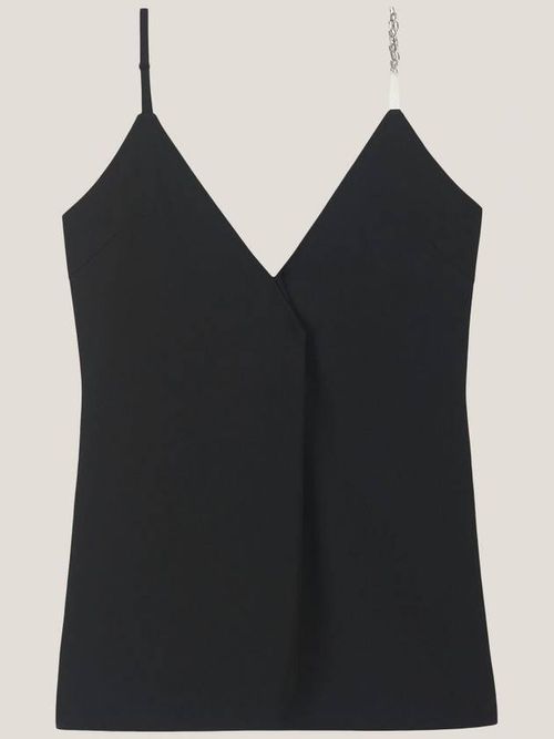 Chain-strap tank top - Black