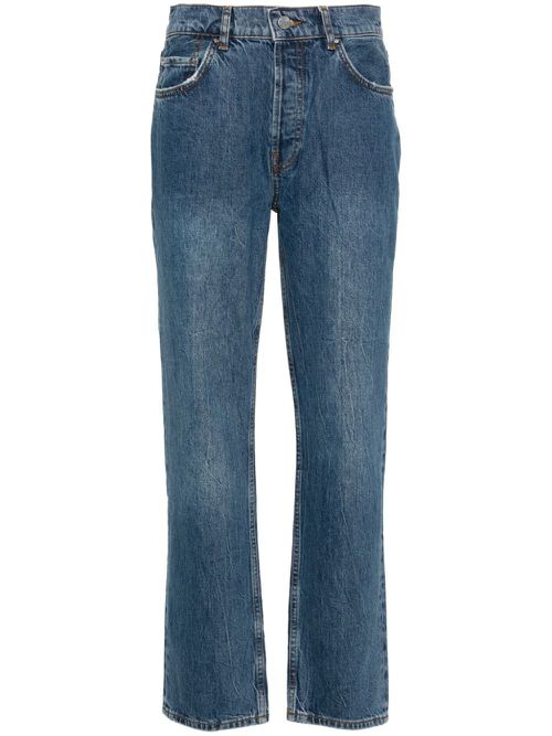 Logo-patch boyfriend jeans - Blue