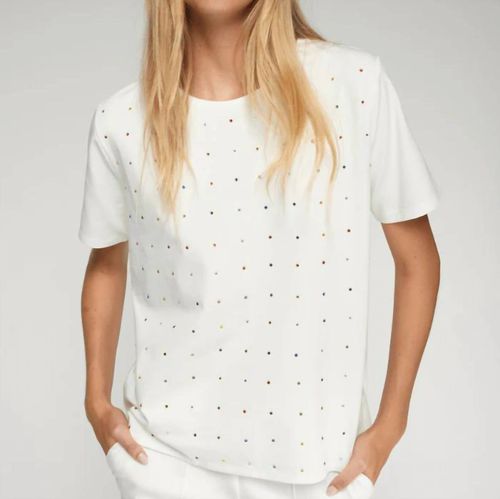 Rhinestones T-Shirt In White