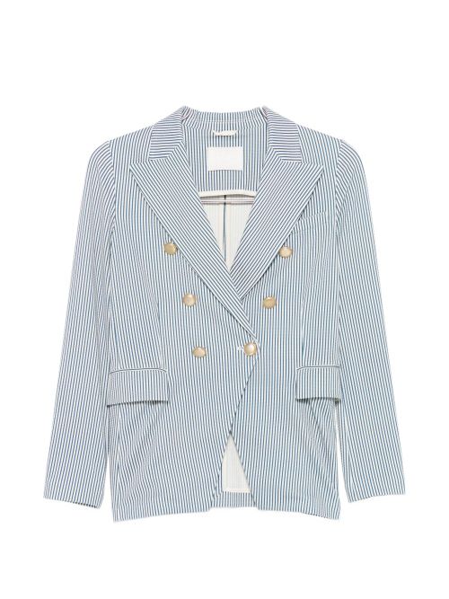 Striped double-breasted jacket