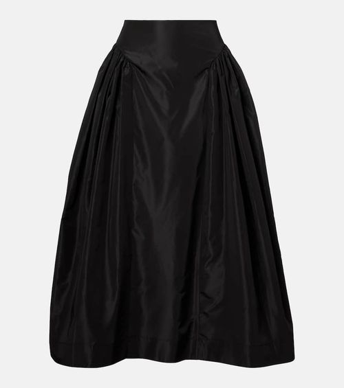 Taffeta midi skirt