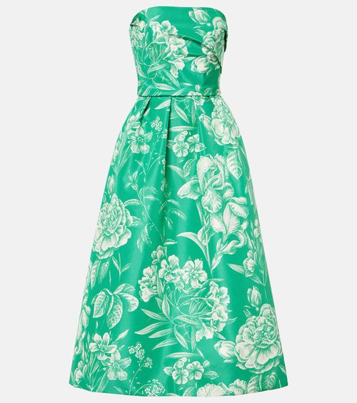 Strapless silk gown