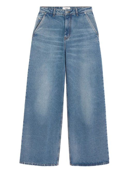 Wide-Leg Denim Jeans