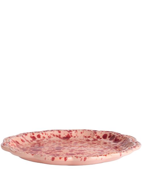 Speckled ceramic dinner plate (27cm) - Pink