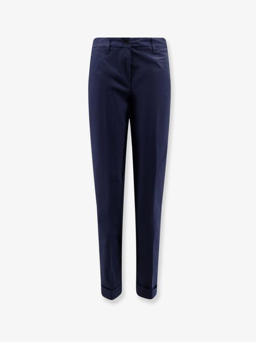 Stretch Cotton Trousers — Blue