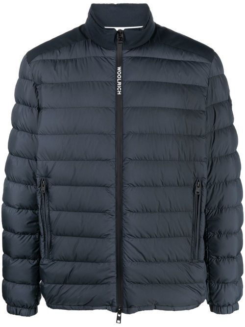 Zip-up padded down jacket - Blue
