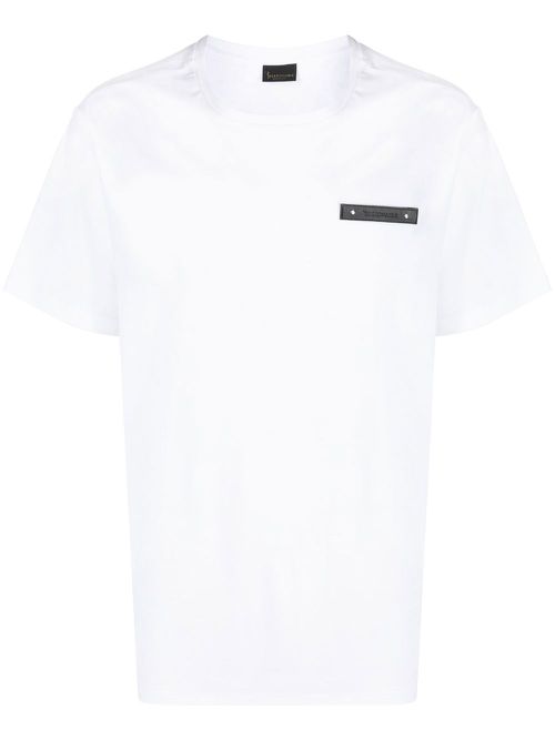 Logo-patch cotton T-shirt - White