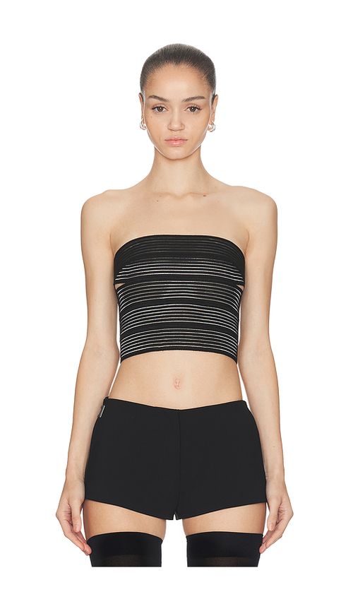HAELO Elastic Brace Corset Top in Black - Black. L also in XS, XXS, S