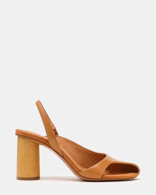 Steve Madden Women's Janine Block Heels - Tan - - Leather