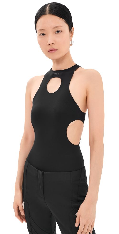 Scuba Meteor Thong Bodysuit Black