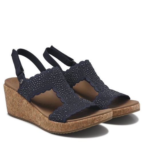 Women's Arch Fit Beverlee My Fav Embellished Wedge Sandals (Navy)