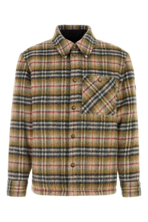 Plaid Wool Jacket — Beige