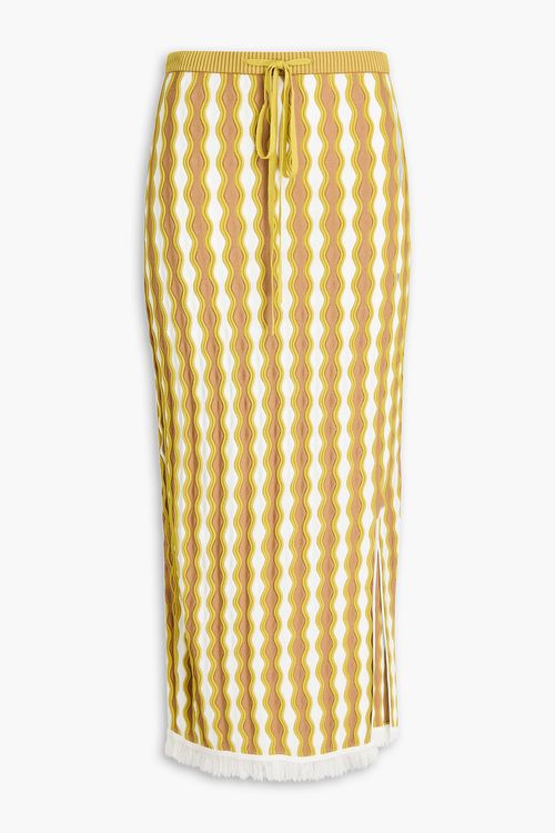 Linsina jacquard-knit midi pencil skirt