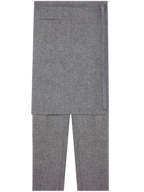 Layered tailored trousers - Grey