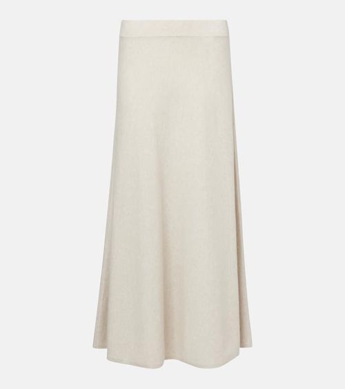 Torie high-rise cashmere maxi skirt