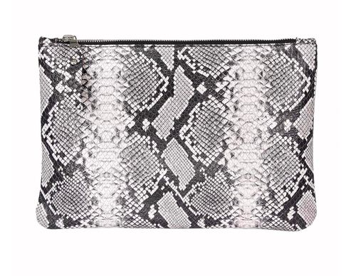 Women Leather Clutch In Python