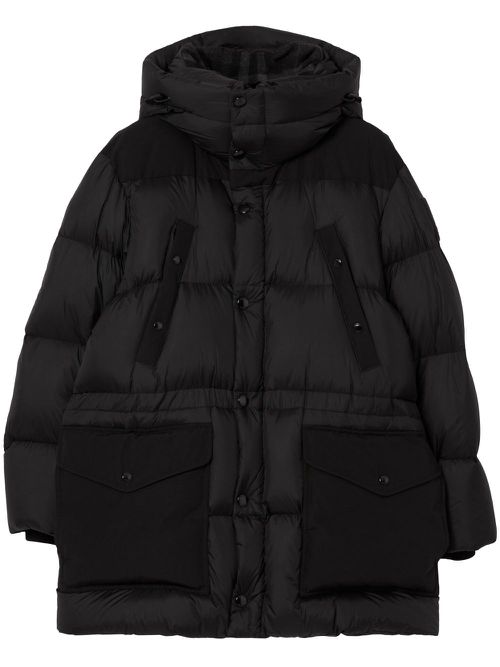 Two-pocket puffer coat - Black