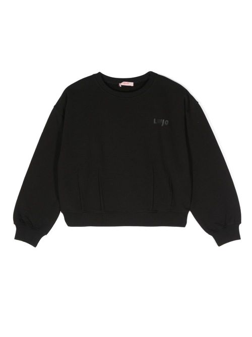 Logo-appliqué sweatshirt - Black