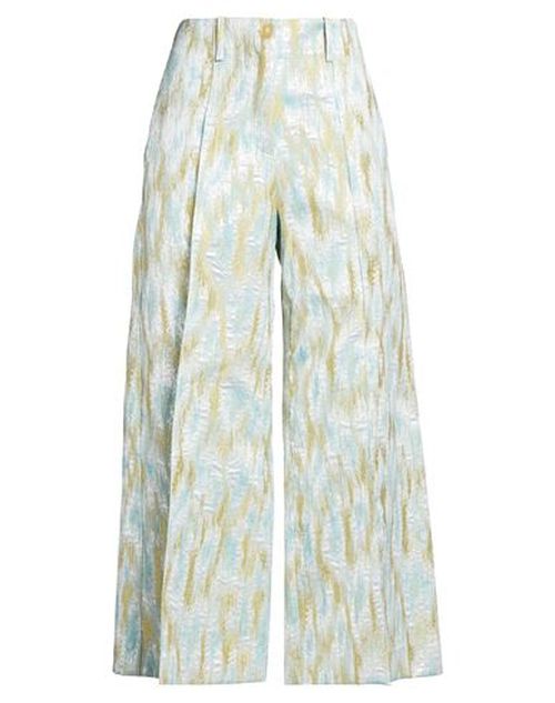 Woman Pants Sky blue Size 10 Polyester, Acetate, Cotton, Metallic fiber