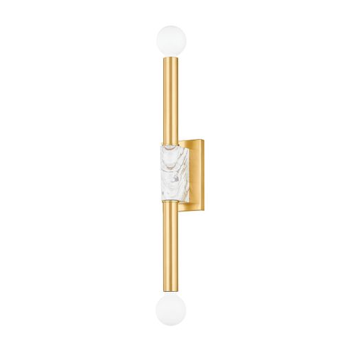Aged Brass Wall Sconce from the Goldie Collection