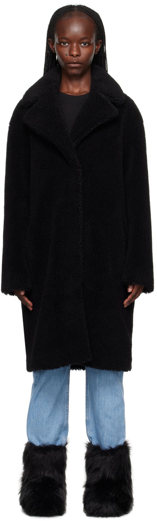 Stand Studio Black Camille Cocoon Coat