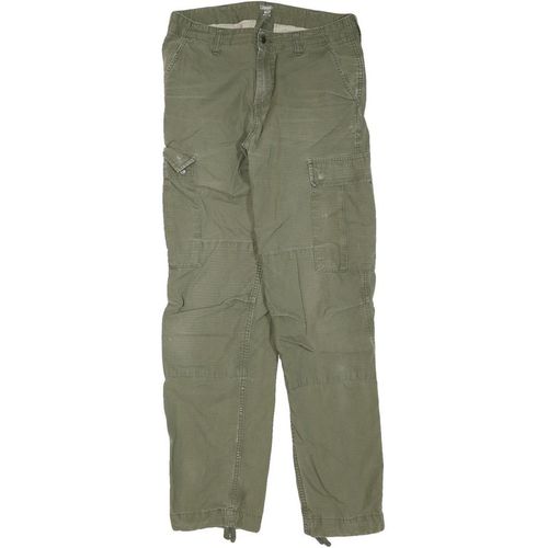 CARHARTT Mens Cotton Blend Green Regular Cargo Trousers W30 L32 Utility Workwear