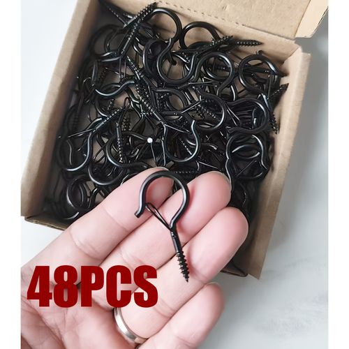 TEMU Outdoor String Light Hooks, Ceiling Plant Hooks For Balcony, Garden, And Porch, No Drilling Required For Installation, Durable Metal Hook