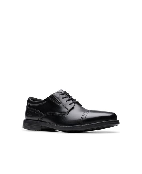 Men's Collection Dresslite Cap Dress Shoes - Black leather