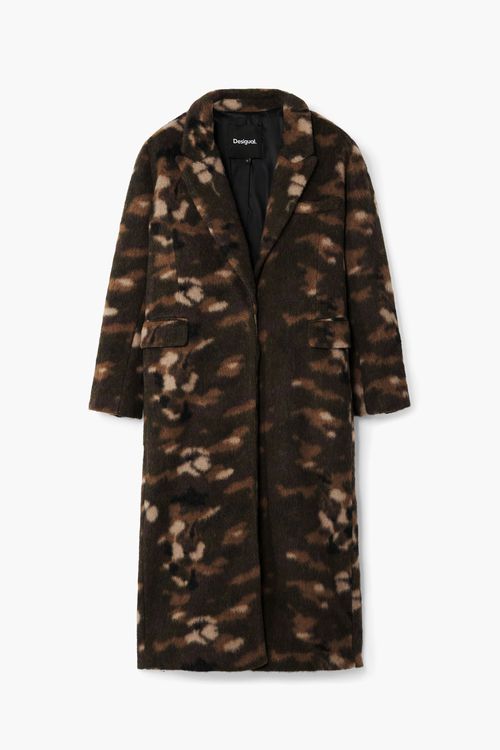Printed long coat
