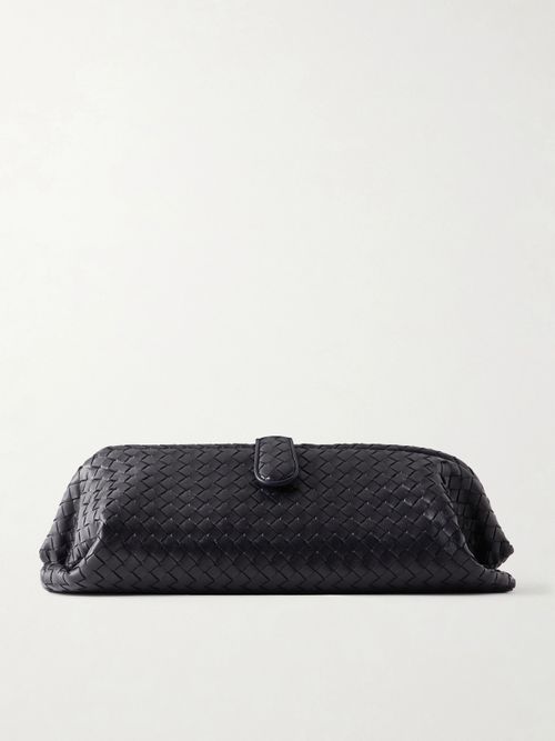 Lauren 1979 Intrecciato Leather Clutch - Navy