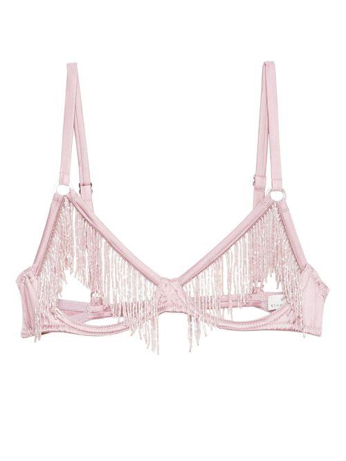 Fringe Ouvert bra - Pink