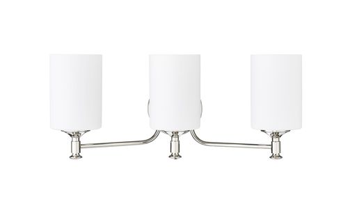 Polished Nickel Three Light Vanity from the Ailey Collection