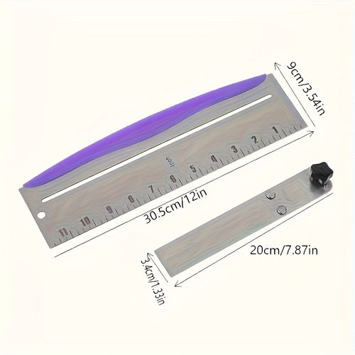 TEMU Yuhuphyllic Professional Baking Ruler - Stainless Steel Cake Measure Tool With Dual - For Precise Decorating, Decorating Tips, Heavy-duty Cake