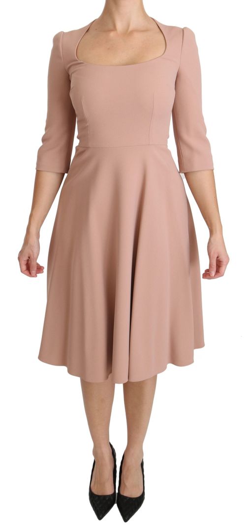 A-Line Viscose Dress — Pink