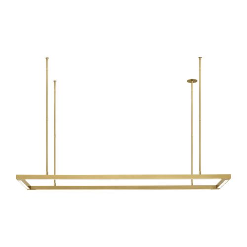 Natural Brass LED Linear Suspension from the Stagger Collection