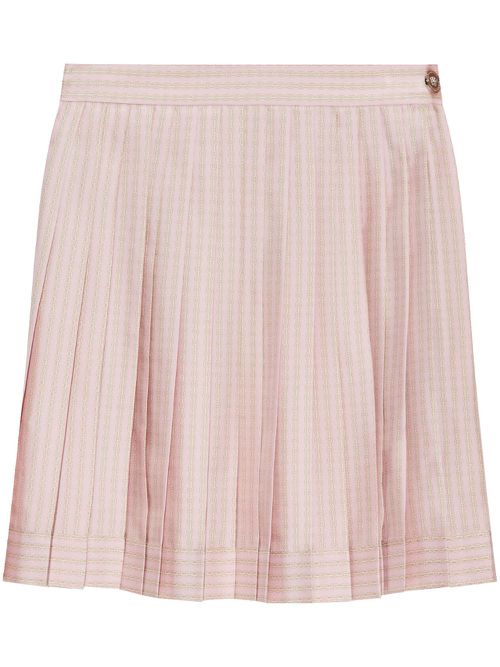 Chain-print pleated skirt - Pink