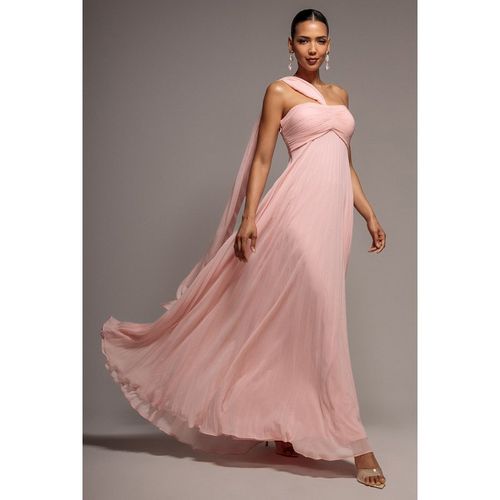 Goddiva Sleeveless Pleated Chiffon Multiway Scarf Maxi Dress - Blush Pink