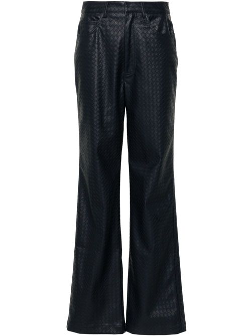 Braided straight-leg trousers - Blue