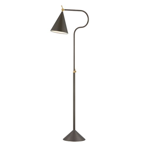 Aged Brass True Bronze Floor Lamp from the Harriet Collection