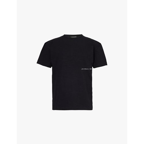 Mens Black Circles Print Kyoto Graphic-print Organic-cotton T-shirt