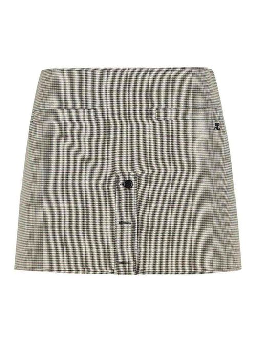 Beige Wool Blend Miniskirt