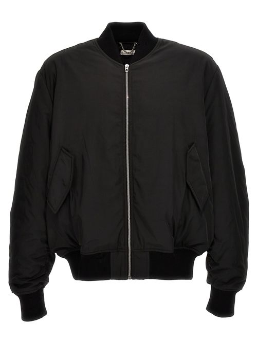 -Nylon Bomber Jacket Giacche Nero-Uomo