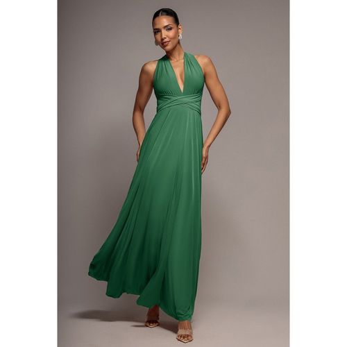 Goddiva Multiway Tie-Up Maxi Dress - Vivid Emerald